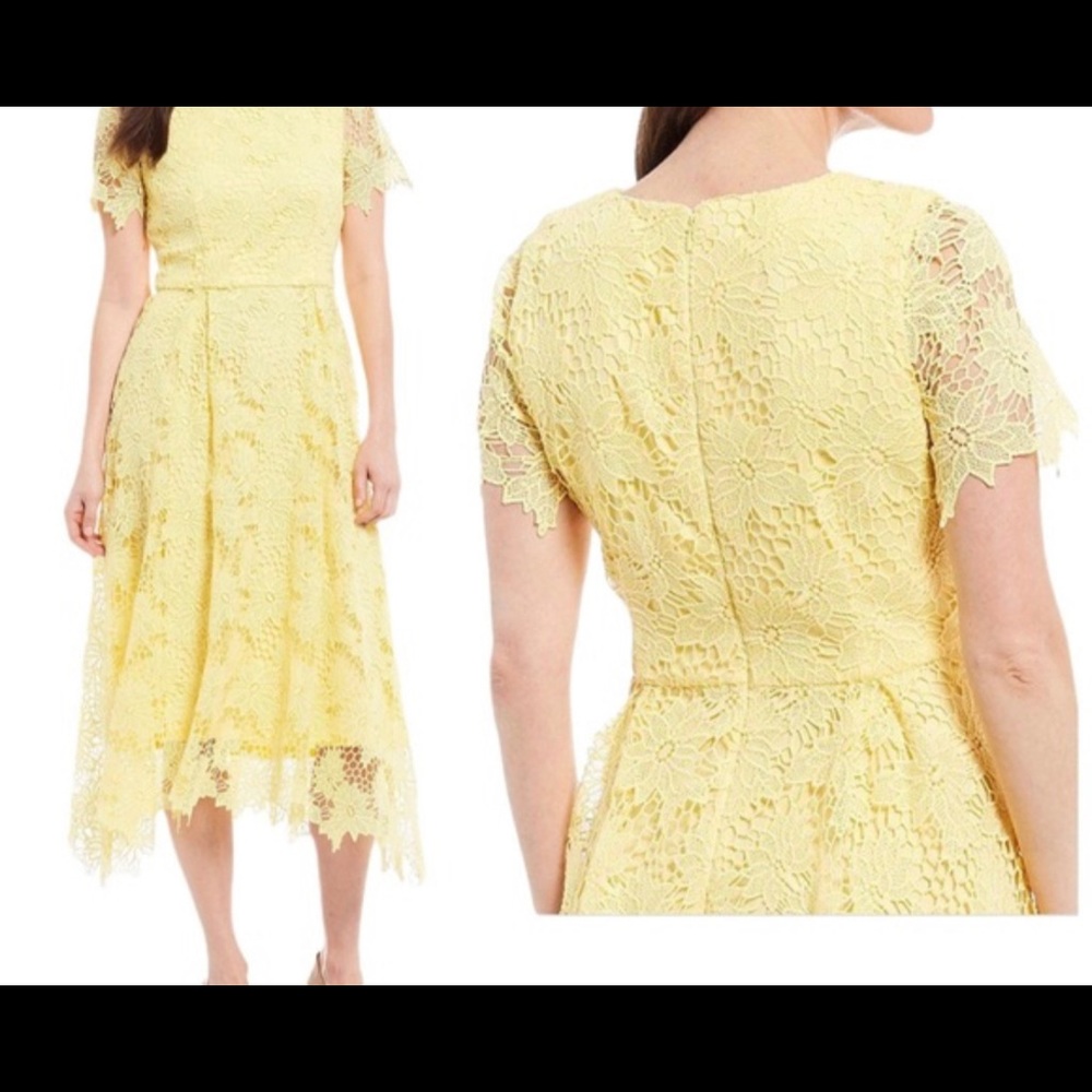 Lace yellow dress